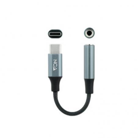 Adaptador USB Tipo-C Nanocable 10.24.1204/ USB Tipo-C Macho - Jack 3.5 Hembra