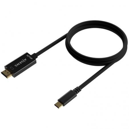 Cable Conversor HDMI 4K Aisens A109-0623/ USB Tipo-C Macho - HDMI Macho/ 0.8m/ Negro