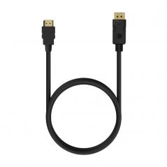Cable Conversor Aisens A125-0550/ Displayport Macho - HDMI Macho/ 0.5m/ Negro