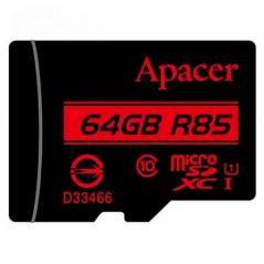 Tarjeta de Memoria Apacer 64GB XC UHS 1 con Adaptador/ Clase 10/ 85MBs