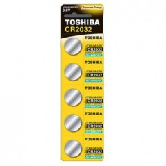 Pack de 5 Pilas de Botón Toshiba CR2032T/ 3V