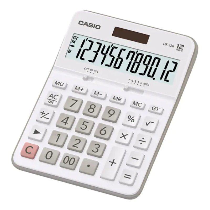 Calculadora Casio DX-12B-W-EC/ Blanca
