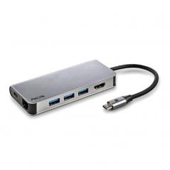 Docking USB 3.0 Tipo-C NGS WonderDock8/ 3 Puertos USB/ 1 USB Tipo-C/ 1 HDMI/ 1 RJ45/ 1 Lector Tarjetas SD