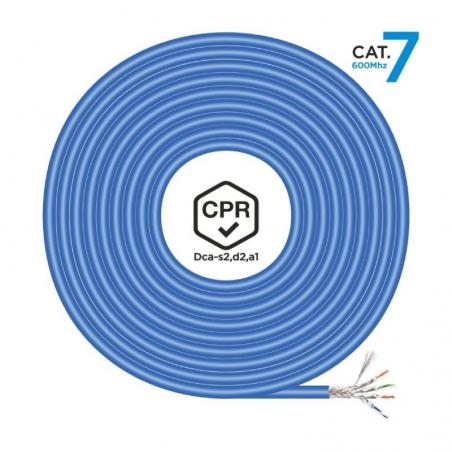 Bobina de Cable RJ45 SFTP AWG23 Aisens A146-0664 Cat.7/ 100m/ Azul