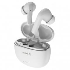 Auriculares Bluetooth Muvit iO Smart True Wireless con estuche de carga/ Autonomía 10h/ Blancos