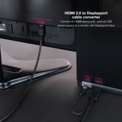 Cable Conversor Nanocable 10.15.4352/ HDMI Macho - DisplayPort Macho/ 1.8m/ Negro
