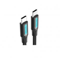 Cable USB 2.0 Tipo-C Vention COSBH/ USB Tipo-C Macho - USB Tipo-C Macho/ 2m/ Negro
