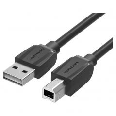 Cable USB 2.0 Impresora Vention COQBD/ USB Macho - USB Macho/ 0.5m/ Negro