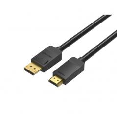 Cable Conversor Vention HADBG/ Displayport Macho - HDMI Macho/ 1.5m/ Negro