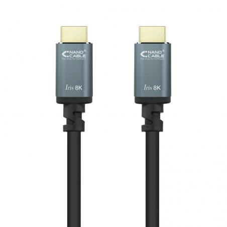 Cable HDMI 2.1 8K Nanocable 10.15.8000/ HDMI Macho - HDMI Macho/ 0.5m/ Negro