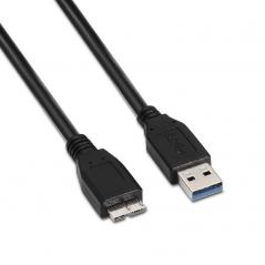 Cable USB 3.0 Aisens A105-0044/ USB Macho - MicroUSB Macho/ 2m/ Negro