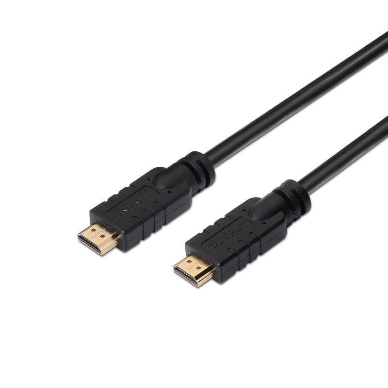 Cable HDMI 2.0 4K Aisens A120-0374/ HDMI Macho - HDMI Macho/ 20m/ Negro