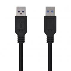 Cable USB 3.0 Aisens A105-0448/ USB Macho - USB Macho/ 3m/ Negro