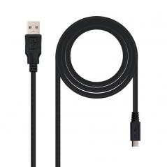 Cable USB 2.0 Nanocable 10.01.0500/ USB Macho - MicroUSB Macho/ 80cm/ Negro