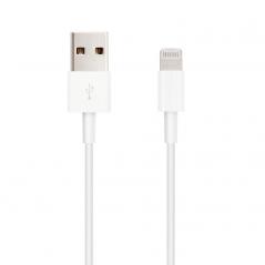 Cable USB 2.0 Lightning Nanocable 10.110.0401/ USB Macho - Lightning Macho/ 1m/ Blanco