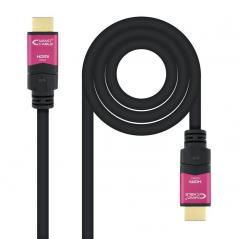 Cable HDMI 2.0 4K Nanocable 10.15.3715/ HDMI Macho - HDMI Macho/ 15m/ Negro