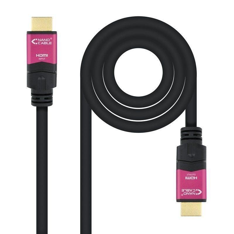 Cable HDMI 2.0 4K Nanocable 10.15.3720/ HDMI Macho - HDMI Macho/ 20m/ Negro