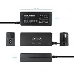 Cargador de Portátil TooQ TQLC-65BS02AT/ 65W/ Automático/ 8 Conectores/ Voltaje 18.5-20V/ 1 USB