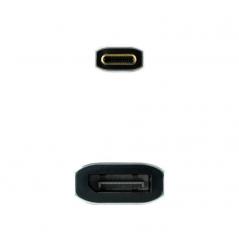 Cable Conversor Nanocable 10.16.4104-G/ USB Tipo-C Macho - Displayport Hembra/ 15cm/ Gris