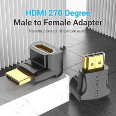 Adaptador HDMI 4K 270º Vention AINB0/ HDMI Macho a HDMI Hembra