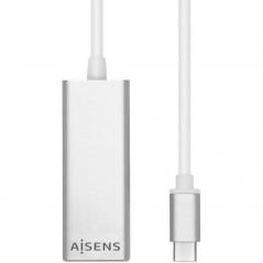 Adaptador USB Tipo-C - RJ45 Aisens A109-0341/ 1000Mbps/ USB Tipo-C Macho - RJ45 Hembra