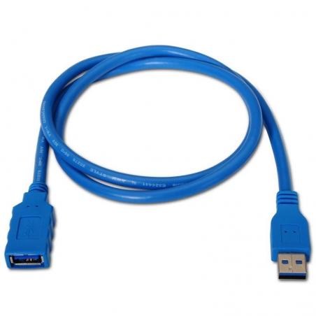 Cable Alargador USB 3.0 Aisens A105-0045/ USB Macho - USB Hembra/ 1m / Azul