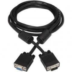 Cable Alargador SVGA Aisens A113-0078/ VGA Macho - VGA Hembra/ 1.8m/ Negro