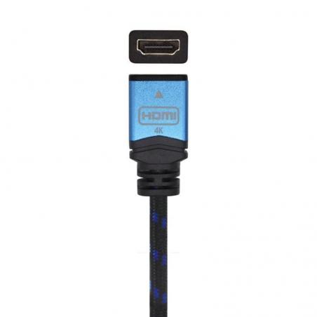Cable Alargador HDMI Aisens A120-0454/ HDMI Macho - HDMI Hembra/ 3m/ Negro/ Azul