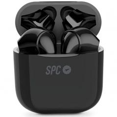 Auriculares Bluetooth SPC Zion Pro con estuche de carga/ Autonomía 3.5h/ Negro
