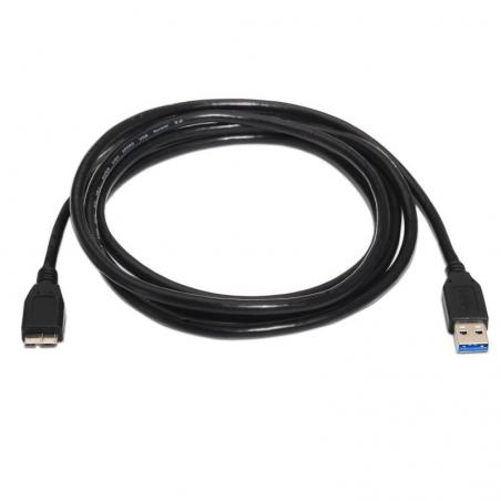 Cable USB 3.0 Aisens A105-0043/ USB Macho - MicroUSB Macho/ 1m/ Negro