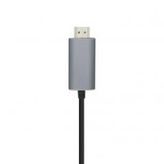 Cable Conversor Aisens A109-0392/ USB Tipo-C Macho - HDMI Macho/ 0.8m/ Negro