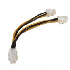 Cable Alimentación para Microprocesador Aisens A131-0166/ Molex 4+4 PIN Macho - Molex 4 PIN Hembra/ 15cm