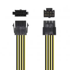 Cable de Alimentación Microprocesador Aisens A131-0419/ Molex -4+4 PIN Macho - Molex 8 PIN Hembra/ 30cm