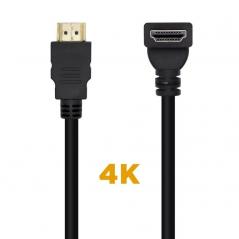 Cable HDMI 2.0 4K Aisens A120-0456/ HDMI Macho - HDMI Macho/ 1m/ Negro
