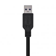 Cable USB 3.0 Impresora Aisens A105-0445/ USB Macho - USB Macho/ 3m/ Negro