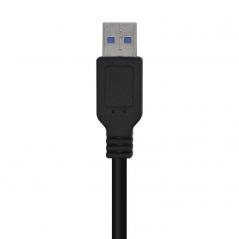 Cable USB 3.0 Aisens A105-0446/ USB Macho - USB Macho/ 1m/ Negro