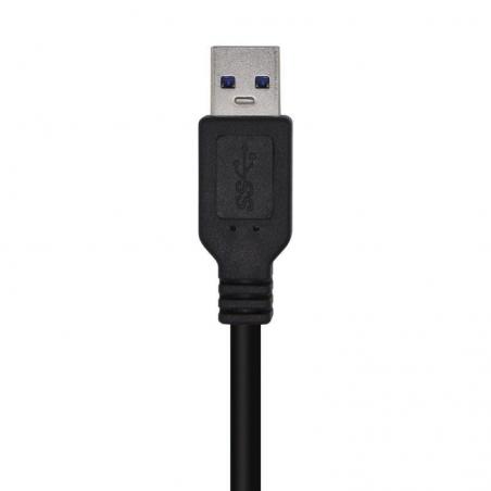 Cable USB 3.0 Aisens A105-0448/ USB Macho - USB Macho/ 3m/ Negro