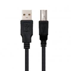Cable USB 2.0 Impresora Nanocable 10.01.0103-BK/ USB Macho - USB Macho/ 1.8m/ Negro