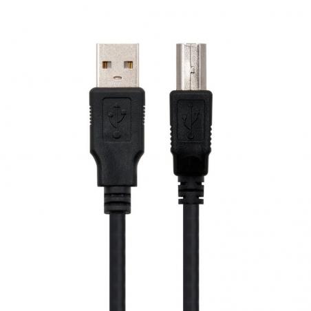 Cable USB 2.0 Impresora Nanocable 10.01.0105-BK/ USB Macho - USB Macho/ 4.5m/ Negro