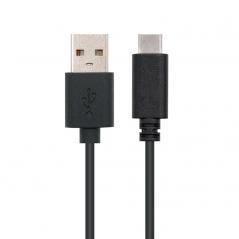 Cable USB 2.0 Nanocable 10.01.2101/ USB Tipo-C Macho - USB Macho/ 1m/ Negro