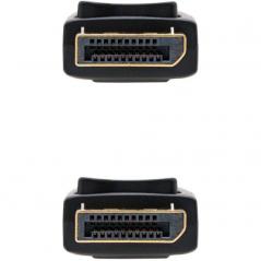 Cable Displayport 1.2 4K Nanocable 10.15.2303/ Displayport Macho - Displayport Macho/ 3m/ Negro
