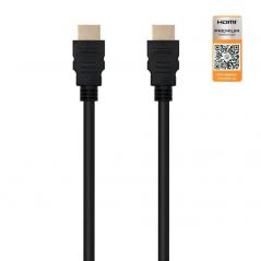Cable HDMI 2.0 4K Nanocable 10.15.3600/ HDMI Macho - HDMI Macho/ 0.5m/ Certificado/ Negro