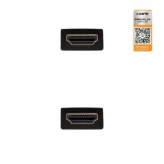 Cable HDMI 2.0 4K Nanocable 10.15.3600/ HDMI Macho - HDMI Macho/ 0.5m/ Certificado/ Negro