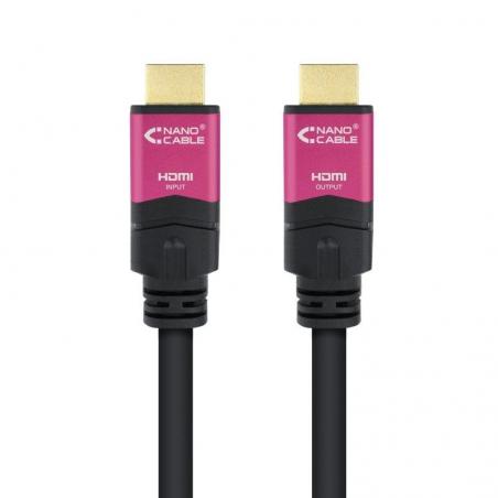 Cable HDMI Nanocable 10.15.3730/ HDMI Macho - HDMI Macho/ 30m/ Negro