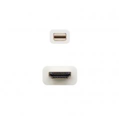 Cable Mini Displayport Nanocable 10.15.4003/ Mini Displayport Macho - HDMI Macho/ 3m/ Blanco