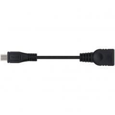 Cable USB 2.0 Nanocable 10.01.3500/ MicroUSB Macho - USB Hembra/ 15cm/ Negro