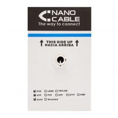 Bobina de Cable RJ45 UTP Nanocable 10.20.0304 Cat.5e/ 305m/ Gris