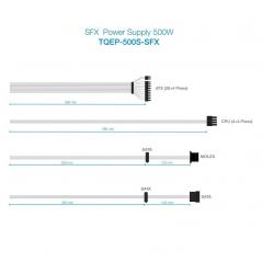 Fuente de Alimentación SFX TooQ TQEP-500S-SFX/ 500W/ Ventilador 8cm