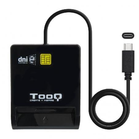 Lector de DNI TooQ TQR-211B/ USB-C/ Negro