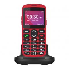Teléfono Móvil Telefunken S520 para Personas Mayores/ Rojo